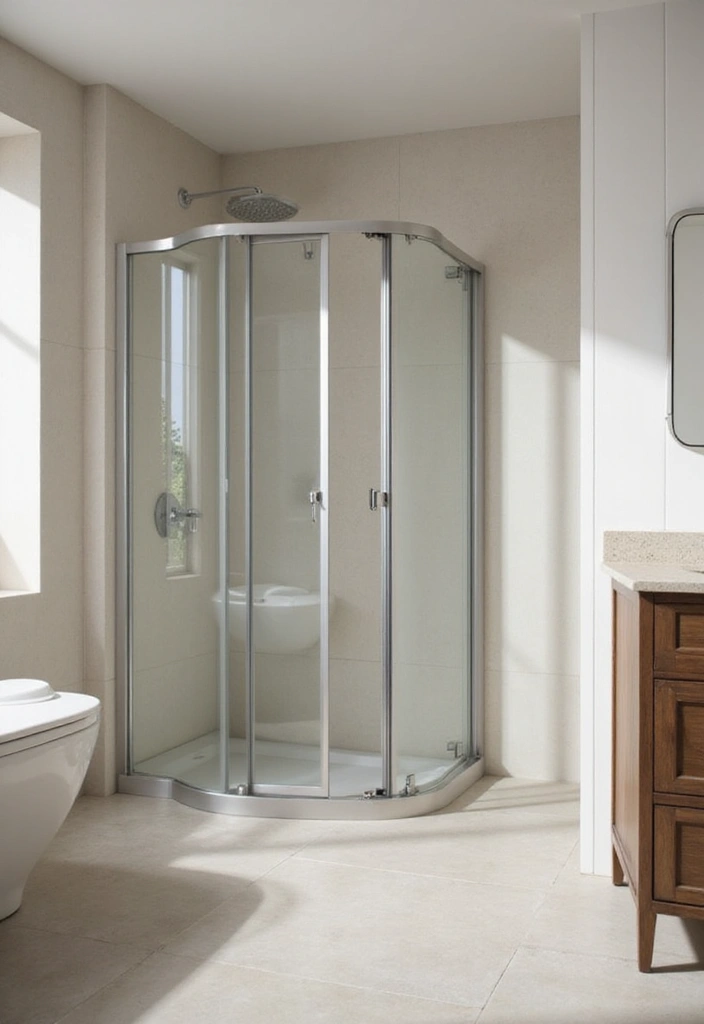 25 Bifold Bathroom Door Ideas That Maximize Space - 17. Sliding Bifold Doors