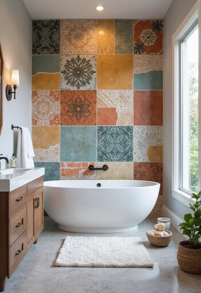 27 Bathroom Accent Wall Ideas That Make A Statement - 5. Statement Tiles