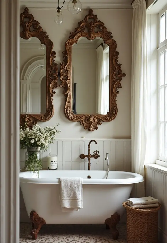 27 Bathroom Decor Pictures For Instant Inspiration - 12. Artistic Mirrors
