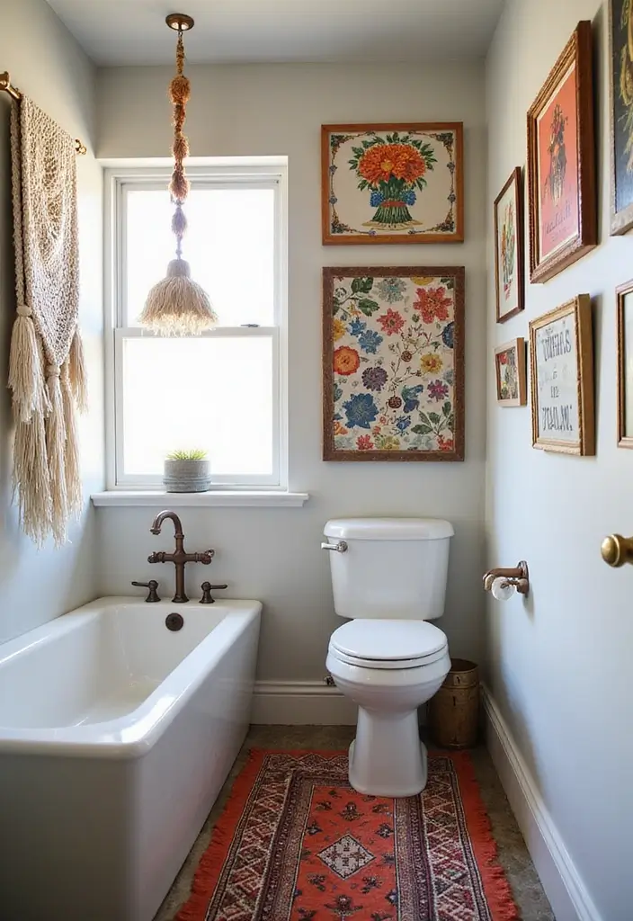 27 Bathroom Decor Pictures For Instant Inspiration - 4. Unique Wall Art