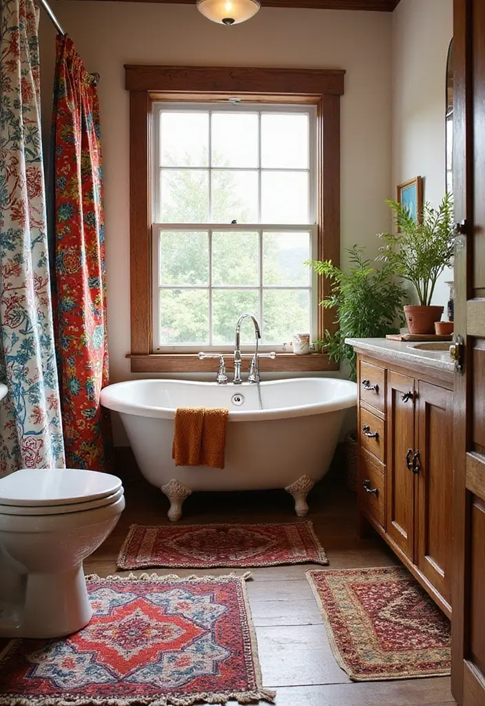 27 Bathroom Decor Pictures For Instant Inspiration - 7. Colorful Textiles