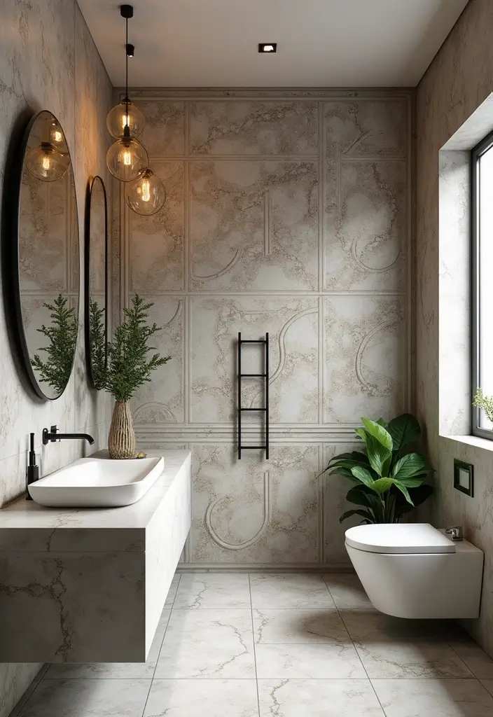 27 Bathroom Tiles Aesthetic That Matches Any Style - 25. Stunning Wall Art Tiles