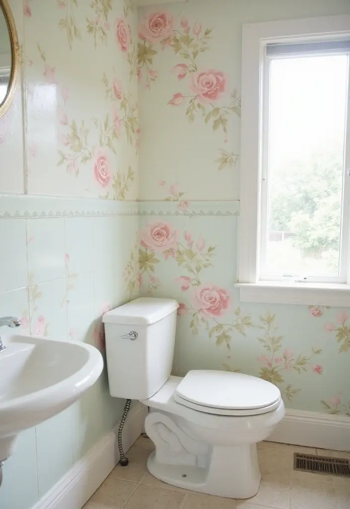 27 Bathroom Wall Stencil Ideas That Add Pattern And Style - 20. Pastel Dreams