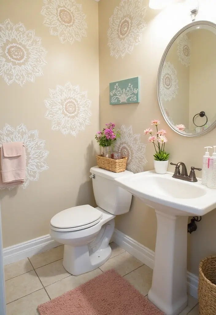 27 Bathroom Wall Stencil Ideas That Add Pattern And Style - 27. Customizable Stencils