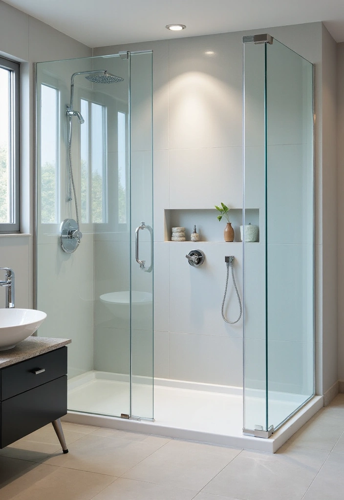 27 Decoration For Bathroom That Looks Clean And Modern - 11. Glass Shower Doors