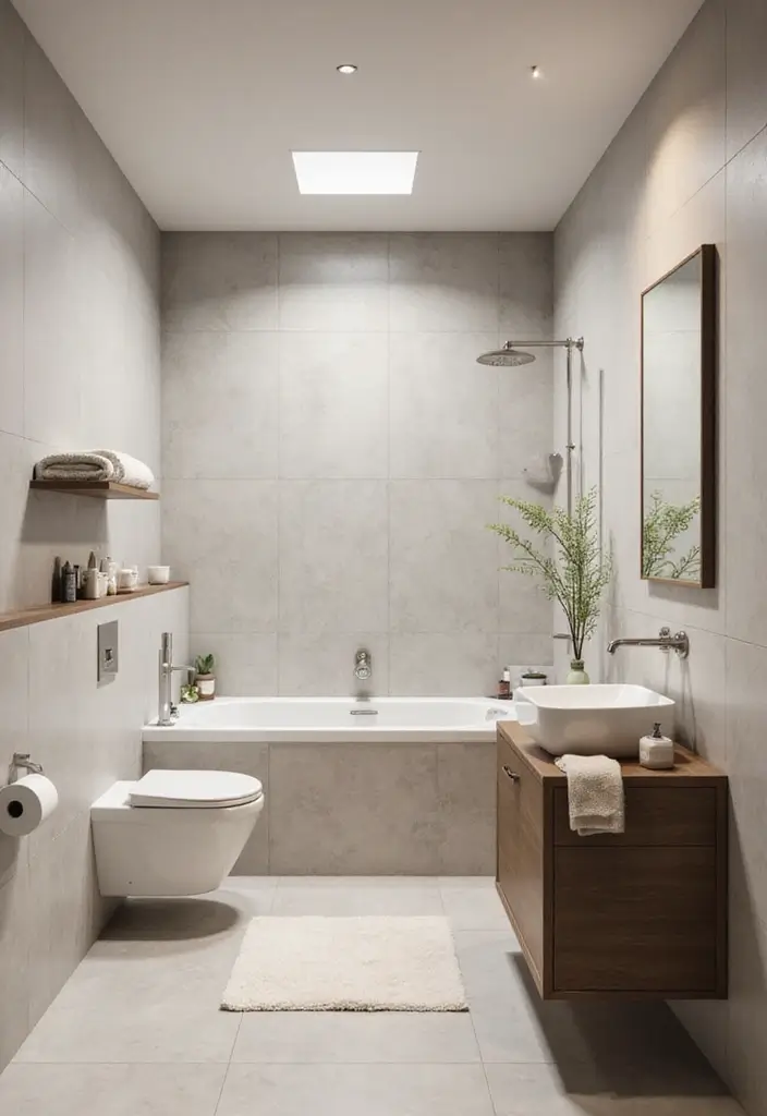 27 Decoration For Bathroom That Looks Clean And Modern - 20. Clean Lines