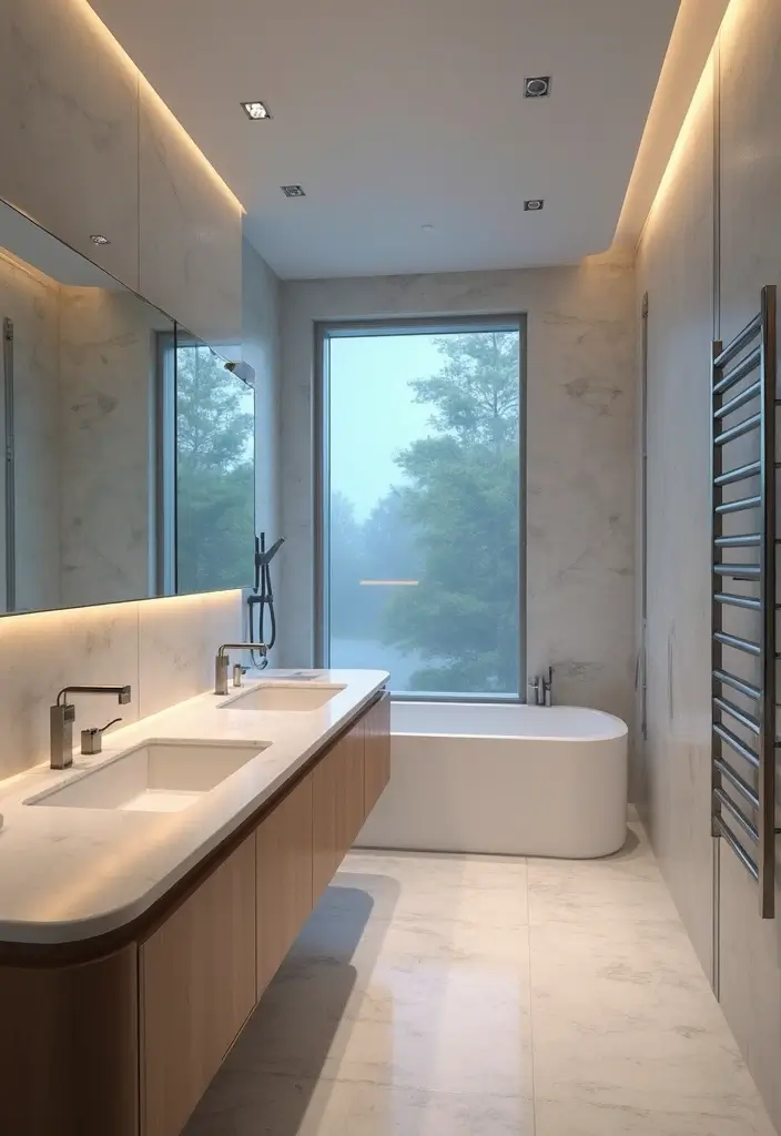 27 Decoration For Bathroom That Looks Clean And Modern - 23. Integrated Technology