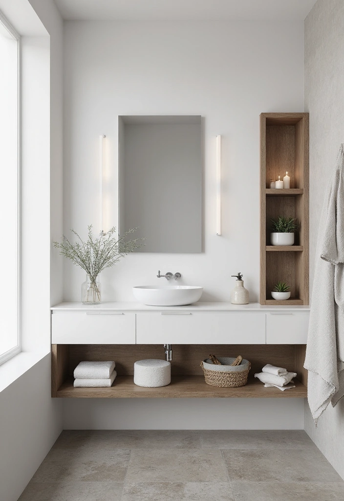 27 Decoration For Bathroom That Looks Clean And Modern - 4. Minimalist Vanity