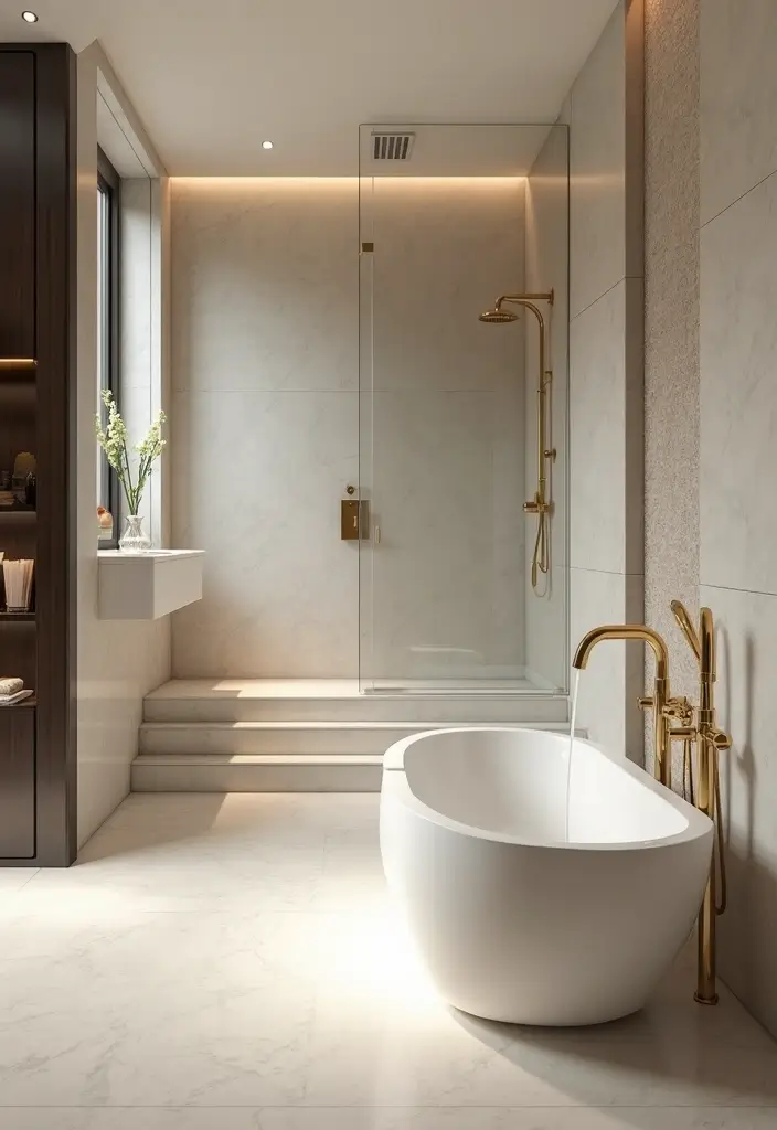 27 Large Bathroom Ideas That Feel Luxurious - 14. High-End Fixtures for a Luxe Finish