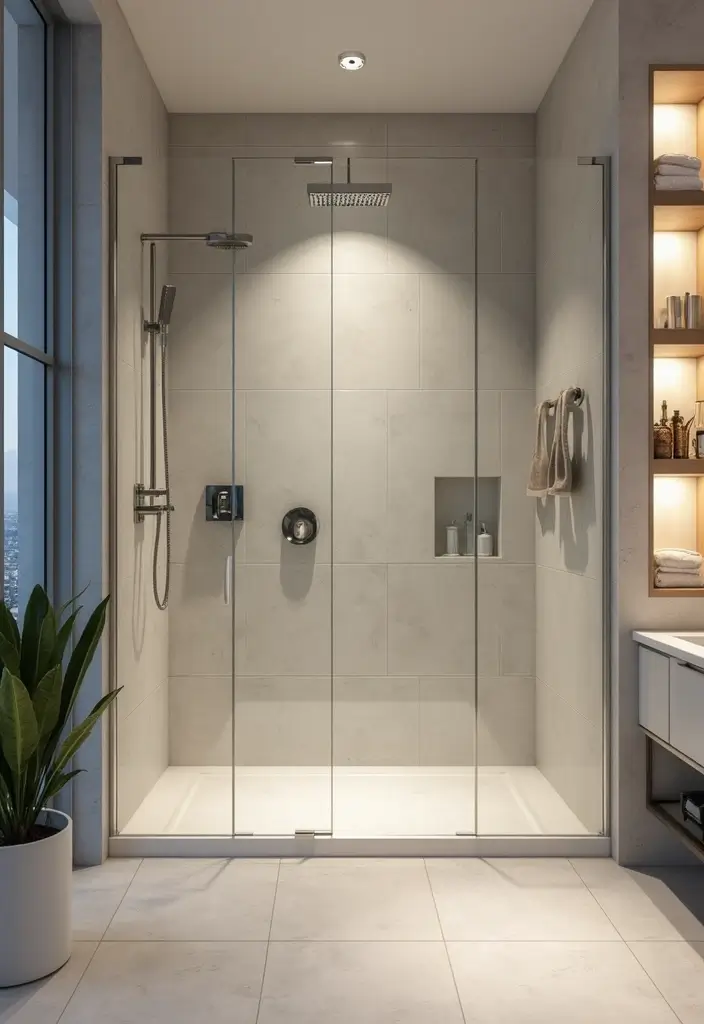 27 Large Bathroom Ideas That Feel Luxurious - 3. Walk-In Showers with Rainfall Showerheads