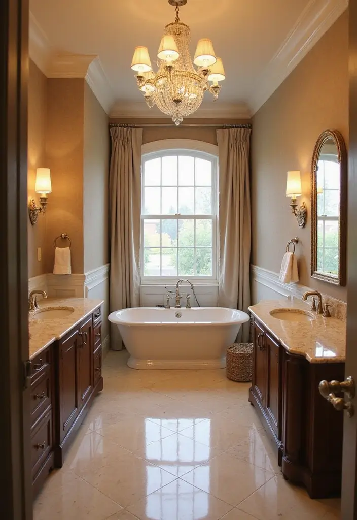 27 Large Bathroom Ideas That Feel Luxurious - 6. Elegant Lighting for Ambiance