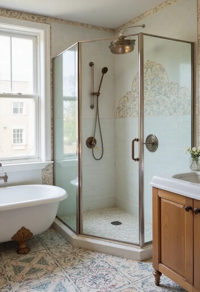 27 Modern Victorian Bathroom Ideas That Mix Old And New - 11. Vintage Tile Patterns