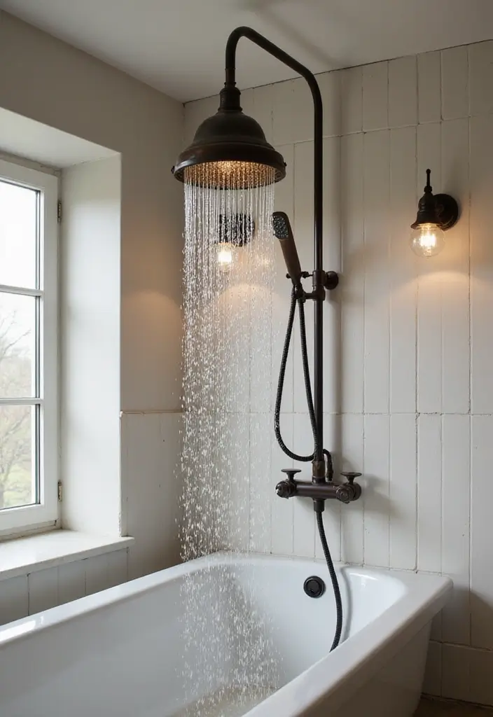 27 Modern Victorian Bathroom Ideas That Mix Old And New - 19. Unique Showerheads