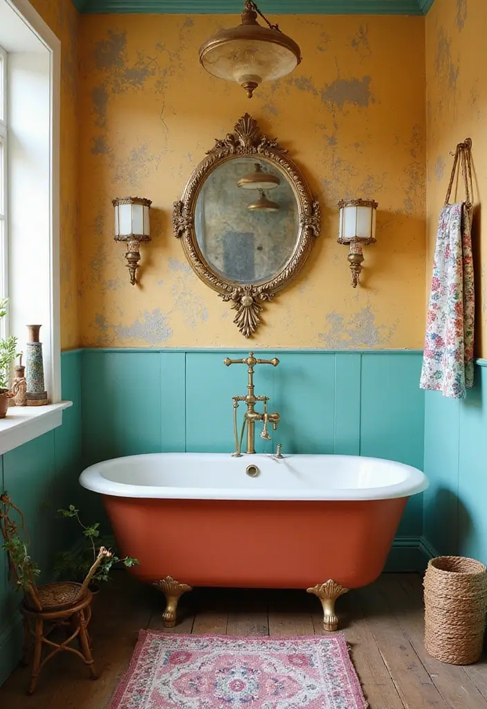 27 Modern Victorian Bathroom Ideas That Mix Old And New - 9. Eclectic Bathroom Decor
