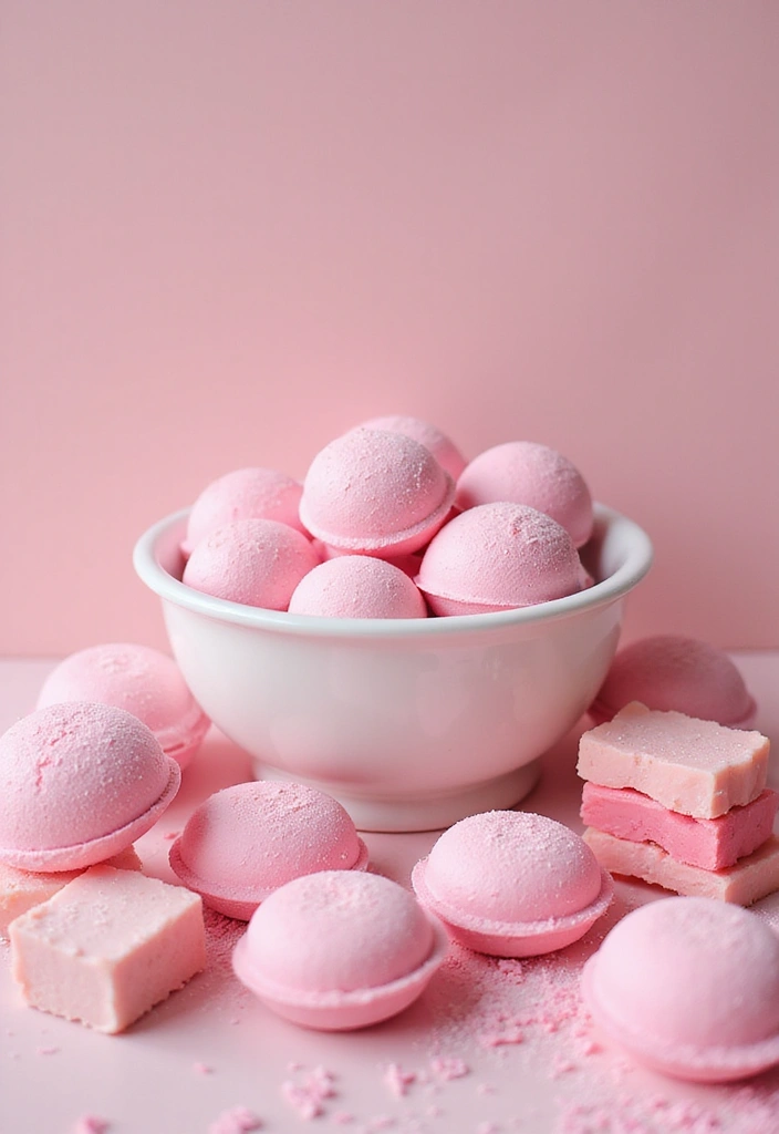 27 Pink Bathroom Decor Ideas That Look Fresh - 23. Pink Bath Bombs & Soaps
