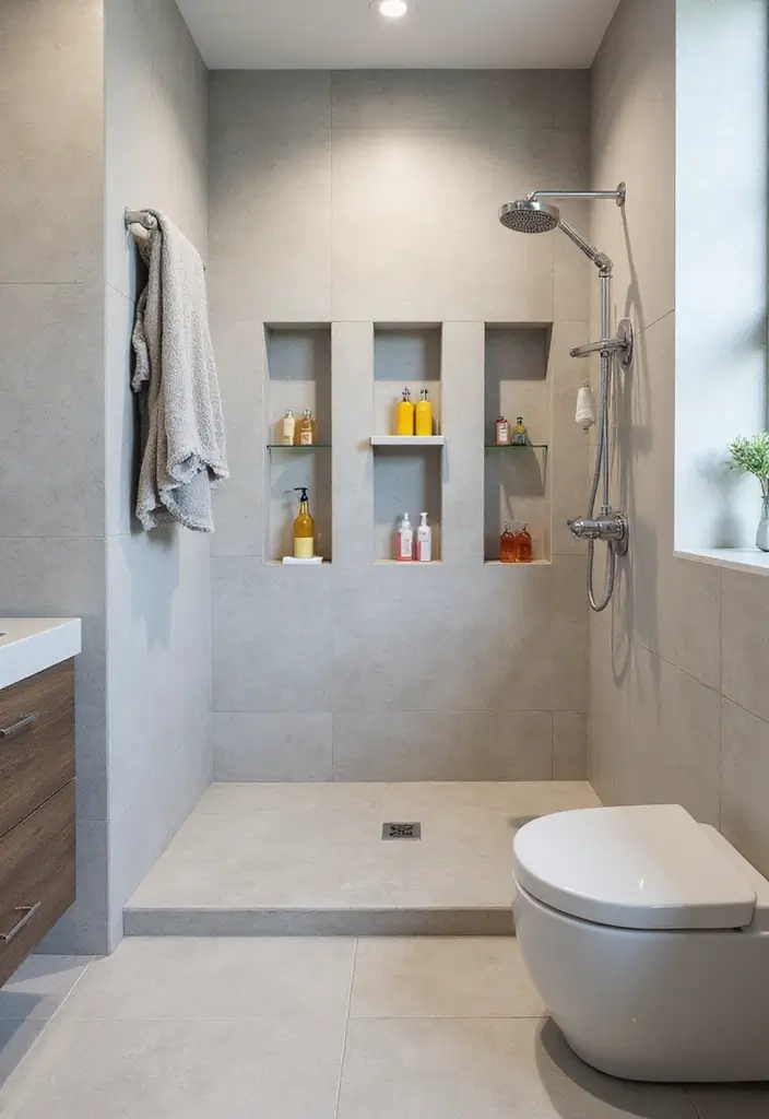 27 Small Bathroom Ideas Modern And Functional - 15. Stylish Shower Niches