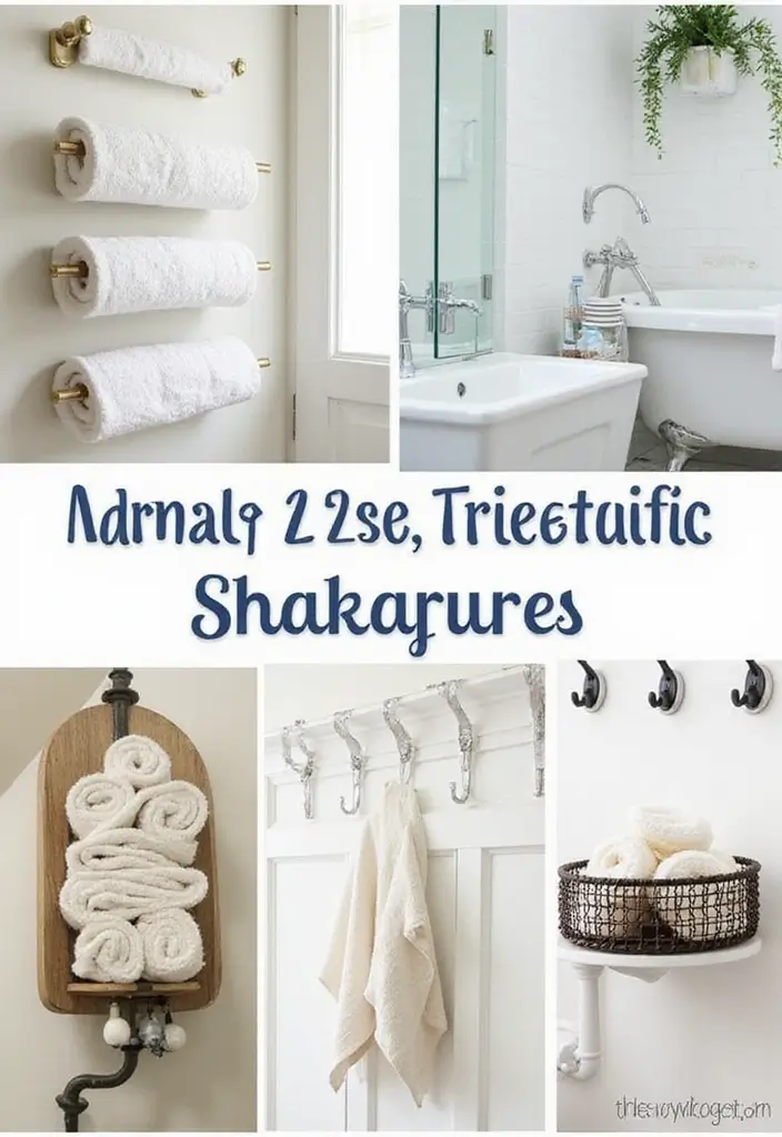 27 Small Bathroom Ideas Modern And Functional - 16. Creative Towel Solutions