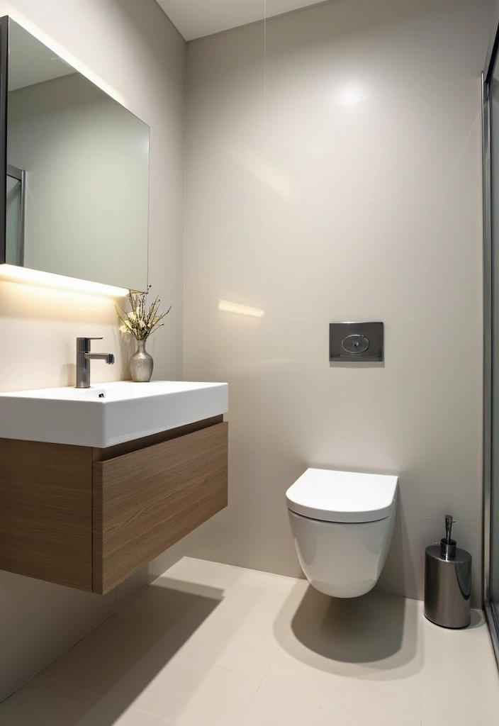 27 Small Bathroom Ideas Modern And Functional - 22. Wall-Mounted Toilets