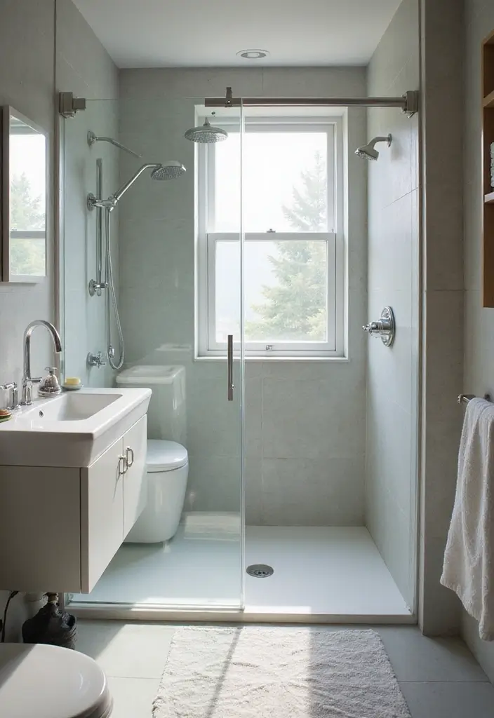 27 Small Bathroom Ideas Modern And Functional - 5. Glass Shower Doors