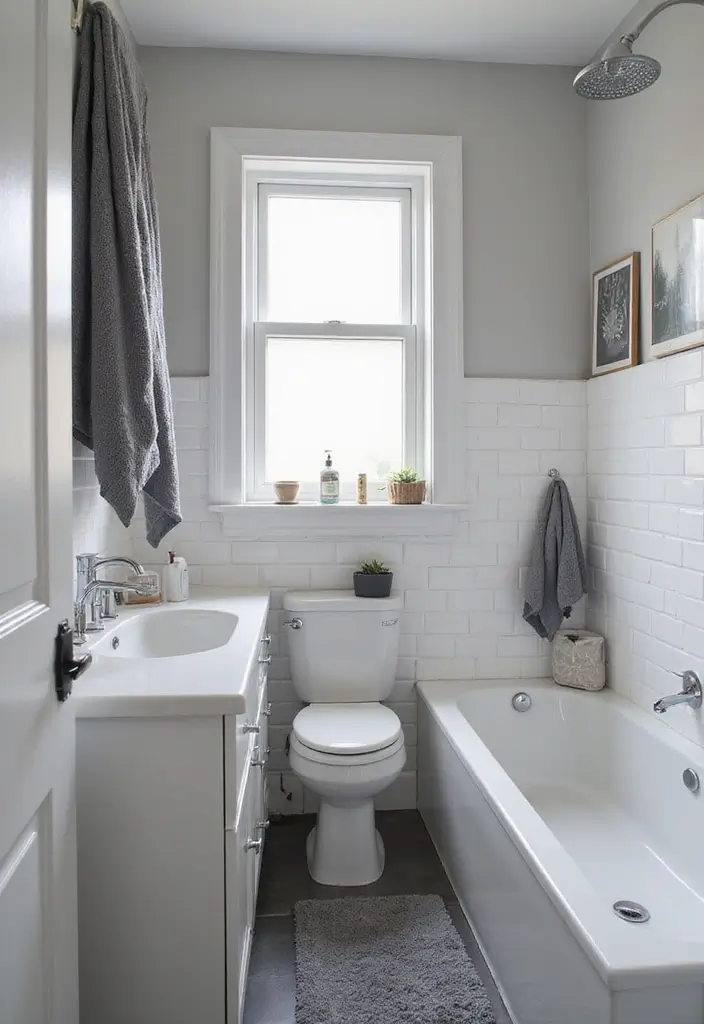 27 Small Bathroom Ideas Modern And Functional - 6. Monochrome Color Schemes