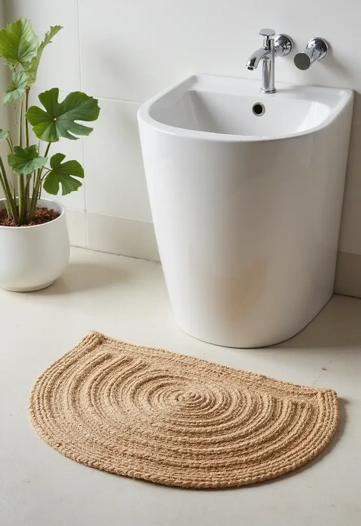 27 Spring Bathroom Decor Ideas That Feel Fresh - 4. Eco-Friendly Bath Mats