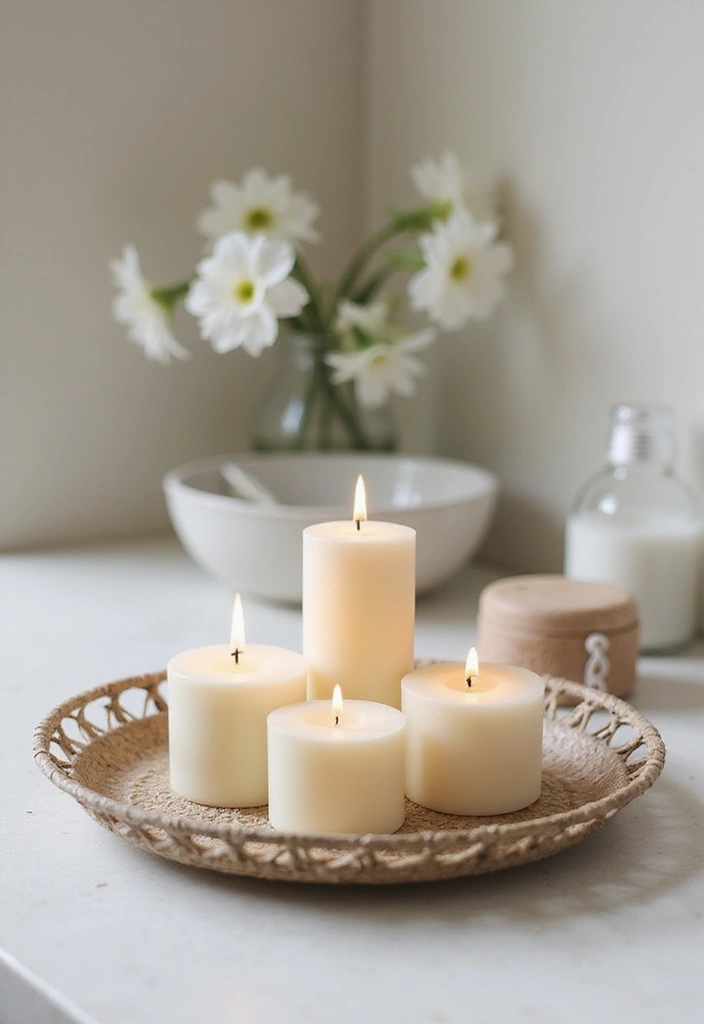 27 Spring Bathroom Decor Ideas That Feel Fresh - 8. Eco-Friendly Candles