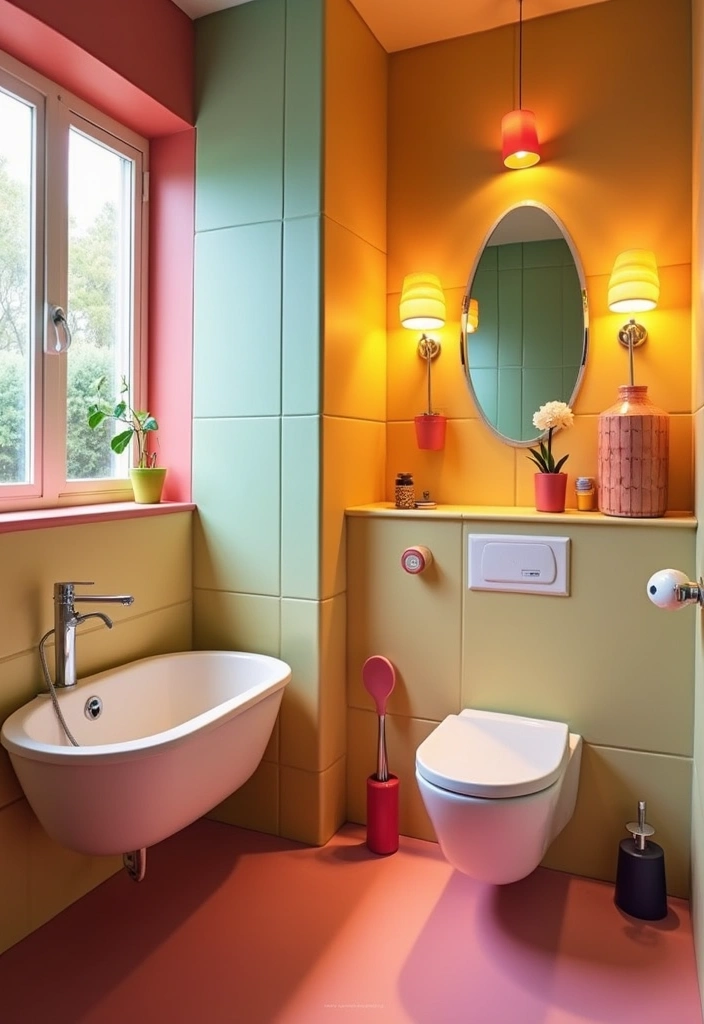 27 Toca Boca Bathroom Ideas That Feel Fun And Creative - 13. Creative Light Fixtures