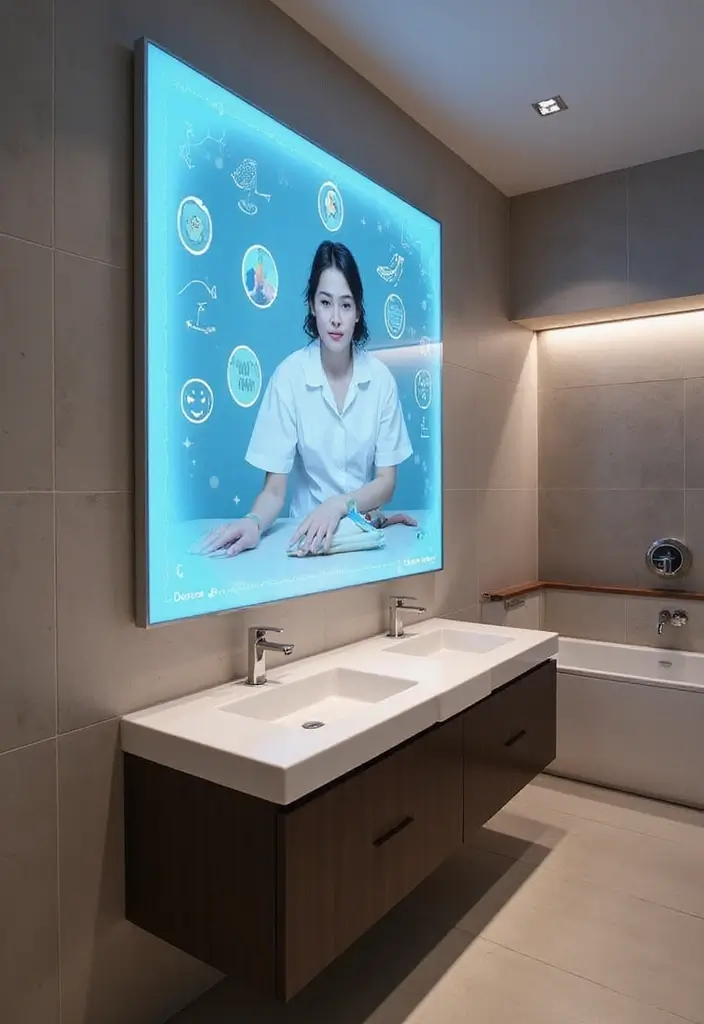 27 Toca Boca Bathroom Ideas That Feel Fun And Creative - 27. Interactive Mirrors