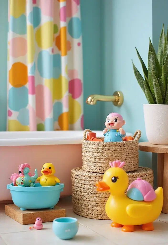 27 Toca Boca Bathroom Ideas That Feel Fun And Creative - 3. Fun-Themed Bath Toys