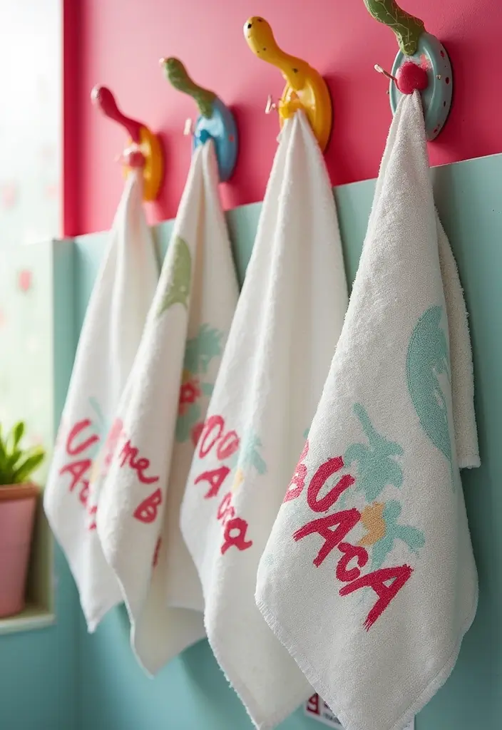 27 Toca Boca Bathroom Ideas That Feel Fun And Creative - 6. Personalized Toca Boca Towels