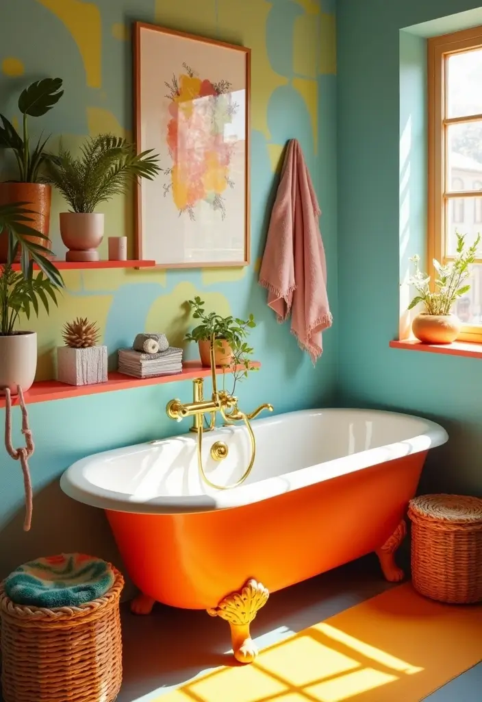 27 Toca Boca Bathroom Ideas That Feel Fun And Creative - 8. Brightly Colored Bathtubs