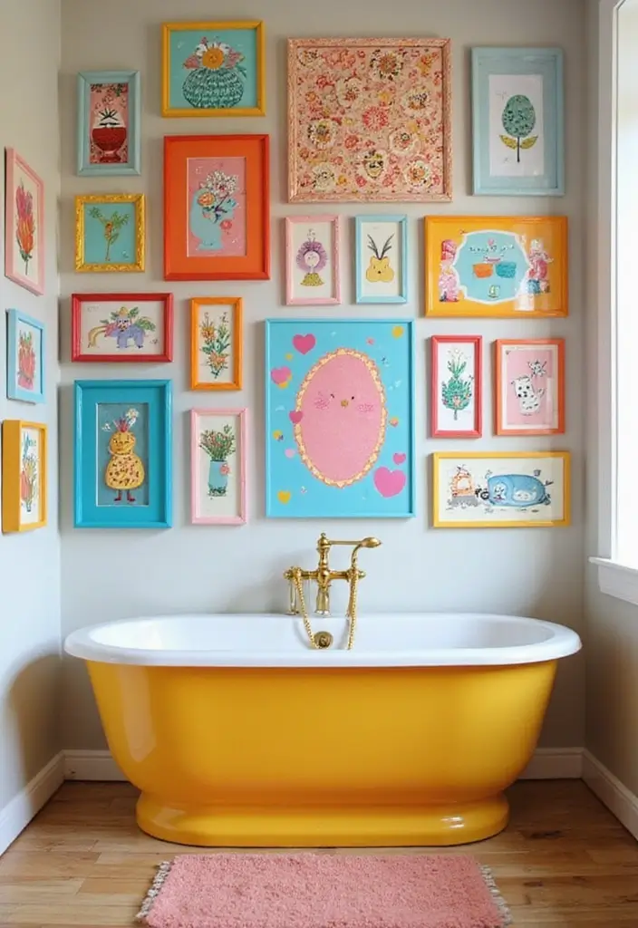 27 Toca Boca Bathroom Ideas That Feel Fun And Creative - 9. Toca Boca Wall Art