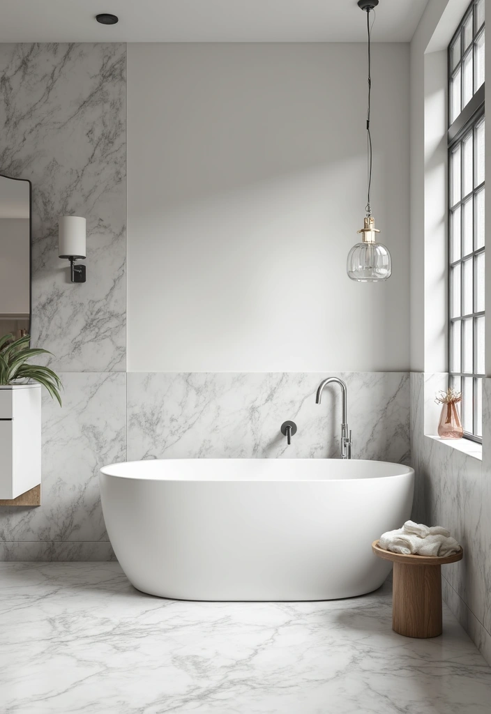 27 White And Grey Marble Bathroom Designs That Shine - 15. White and Grey Color Palettes