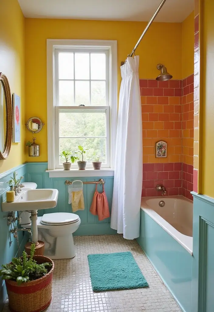 28 Adorable Kids Jack And Jill Bathroom Ideas That Are Eco-Friendly - 11. Rainbow Delight
