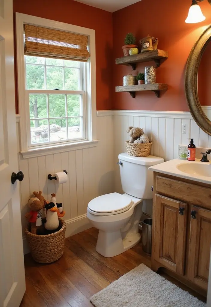 28 Adorable Kids Jack And Jill Bathroom Ideas That Are Eco-Friendly - 15. Farm Fresh Fun