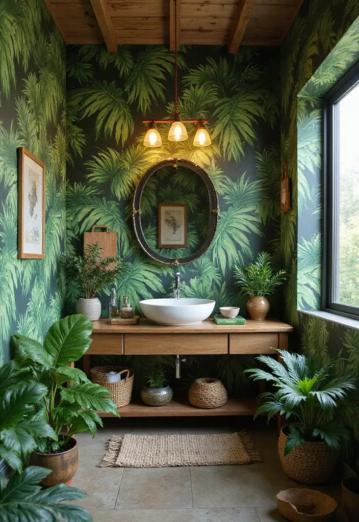 28 Adorable Kids Jack And Jill Bathroom Ideas That Are Eco-Friendly - 18. Jungle Safari