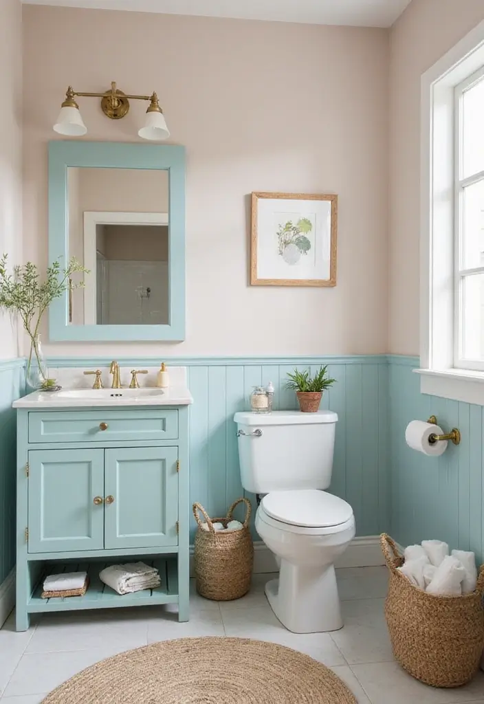 28 Adorable Kids Jack And Jill Bathroom Ideas That Are Eco-Friendly - 3. Playful Pastels