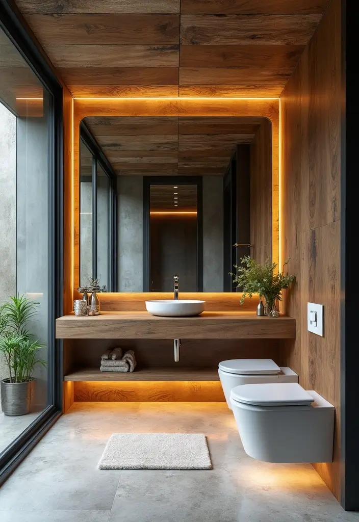 28 Bathroom Ceiling Ideas That Transform The Look - 25. Mixed Materials