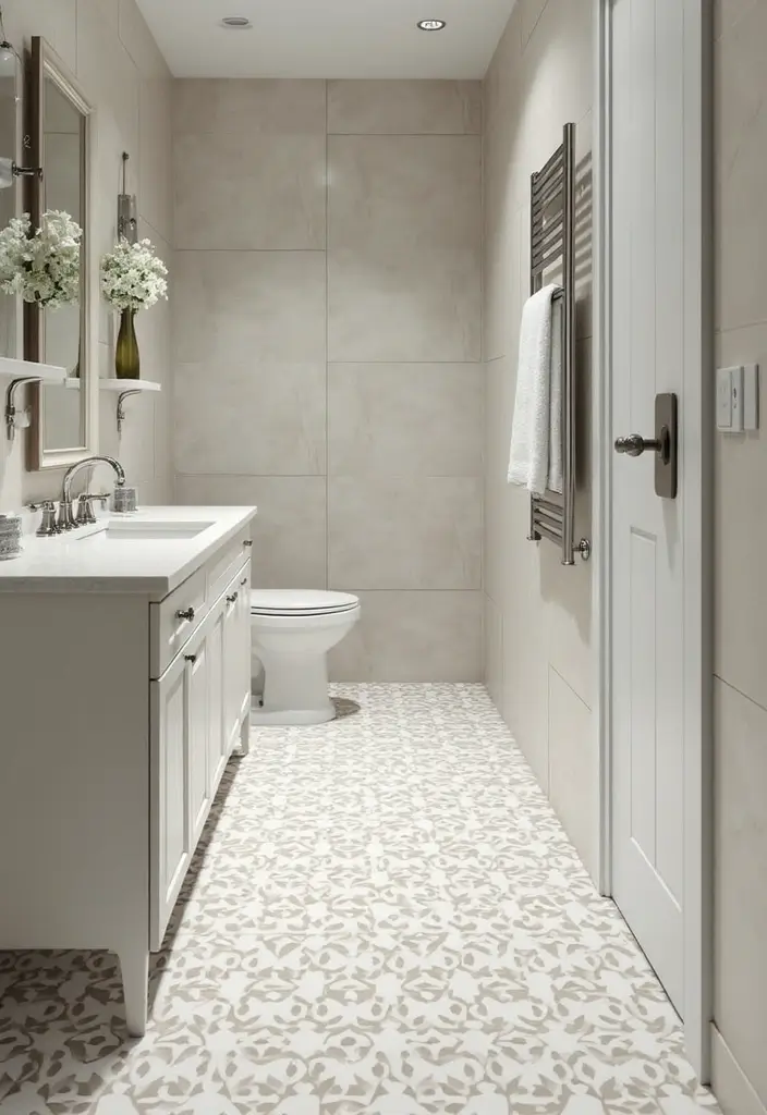 28 Bathroom Floor And Wall Tile Ideas That Match Perfectly - 10. Non-Slip Tiles for Safety and Style