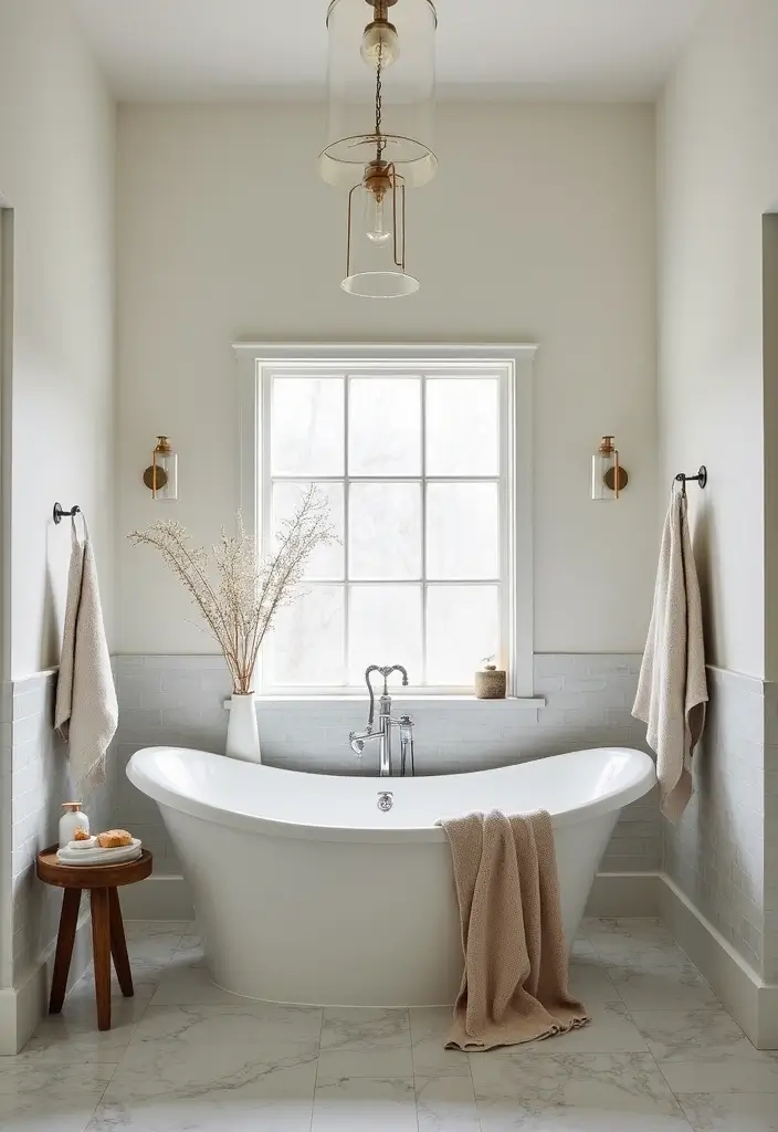 28 Bathroom High Ceiling Ideas That Add Drama - 27. Unique Bath Accessories