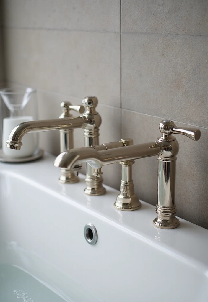 28 Bathroom Ideas With Tub For Relaxing Evenings - 13. Bold Fixtures