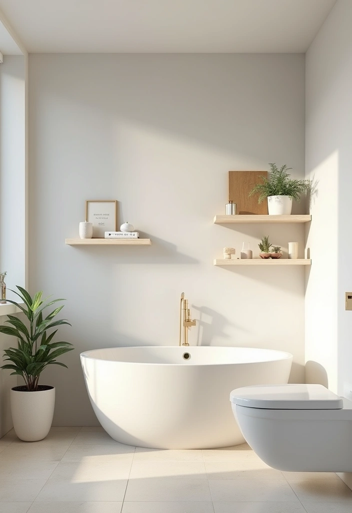 28 Bathroom Ideas With Tub For Relaxing Evenings - 14. Minimalist Accessories