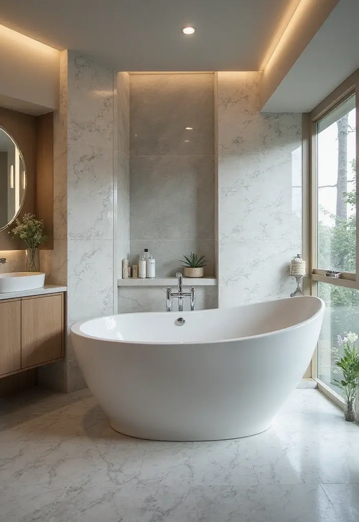 28 Bathroom Ideas With Tub For Relaxing Evenings - 20. Stylish Tubs with Jets