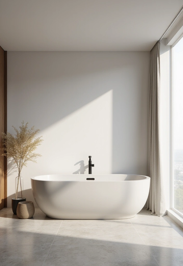 28 Bathroom Ideas With Tub For Relaxing Evenings - 4. Minimalist Tub Designs