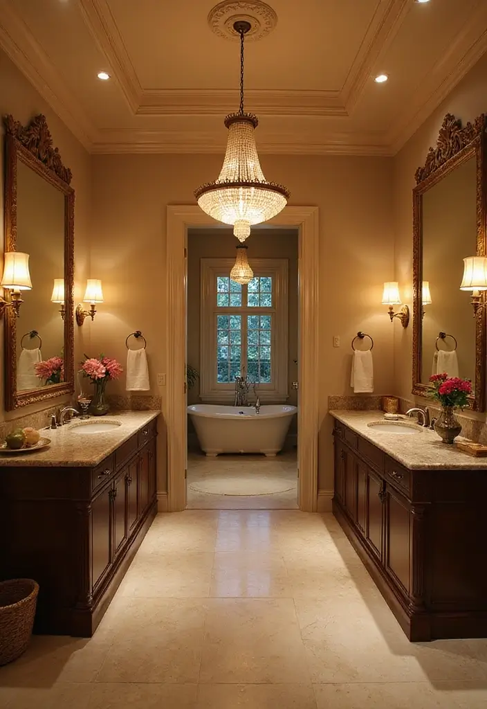 28 Bathroom Ideas With Tub For Relaxing Evenings - 8. Luxurious Lighting