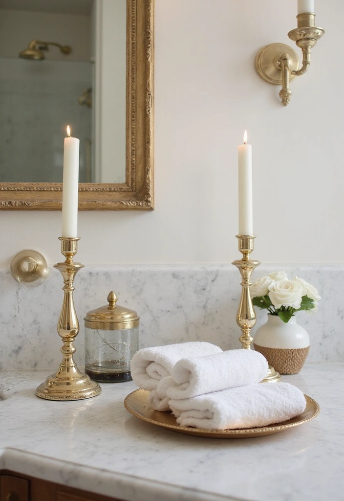28 Bathroom Ideas With Tub For Relaxing Evenings - 9. Elegant Accessories