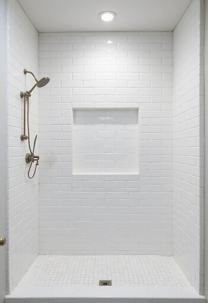 28 Eco-Friendly Bathroom Tile Ideas For Shower Tub Surrounds And Half Walls - 15. Glossy Subway Tiles for Timeless Appeal