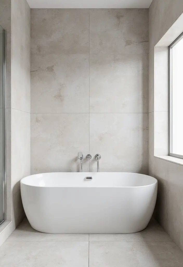 28 Eco-Friendly Bathroom Tile Ideas For Shower Tub Surrounds And Half Walls - 26. Simple Textured Tiles for Subtle Style