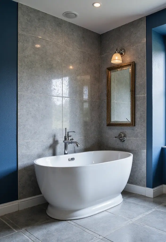 28 Grey And Blue Bathroom Ideas Colour Schemes For Master Baths - 10. Beachy Glam