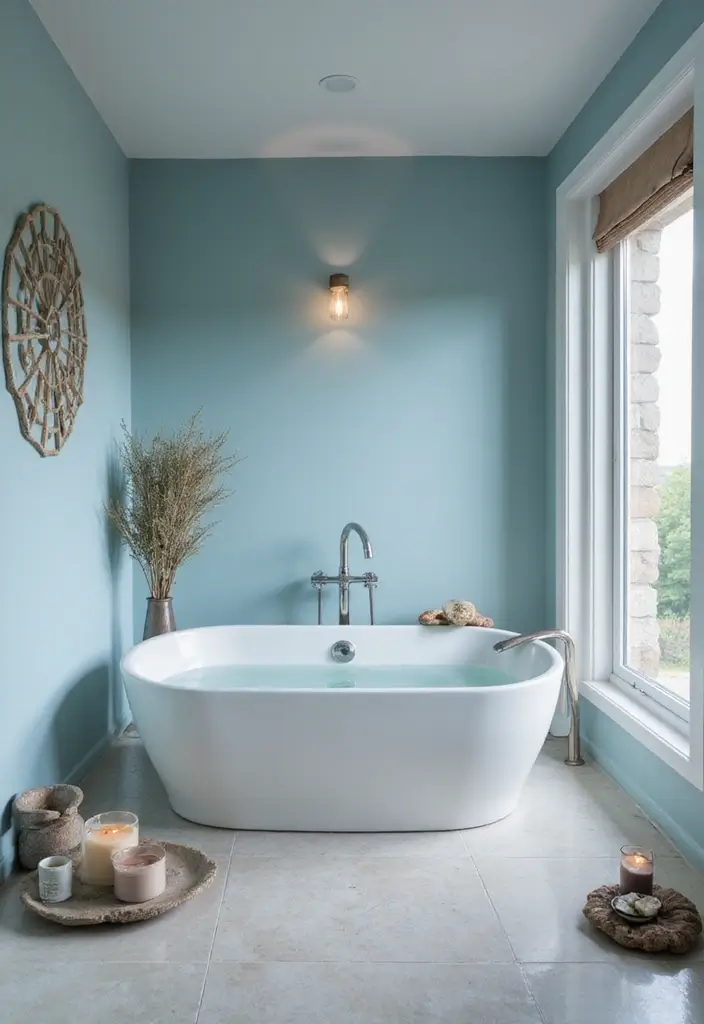 28 Grey And Blue Bathroom Ideas Colour Schemes For Master Baths - 12. Spa-Like Oasis